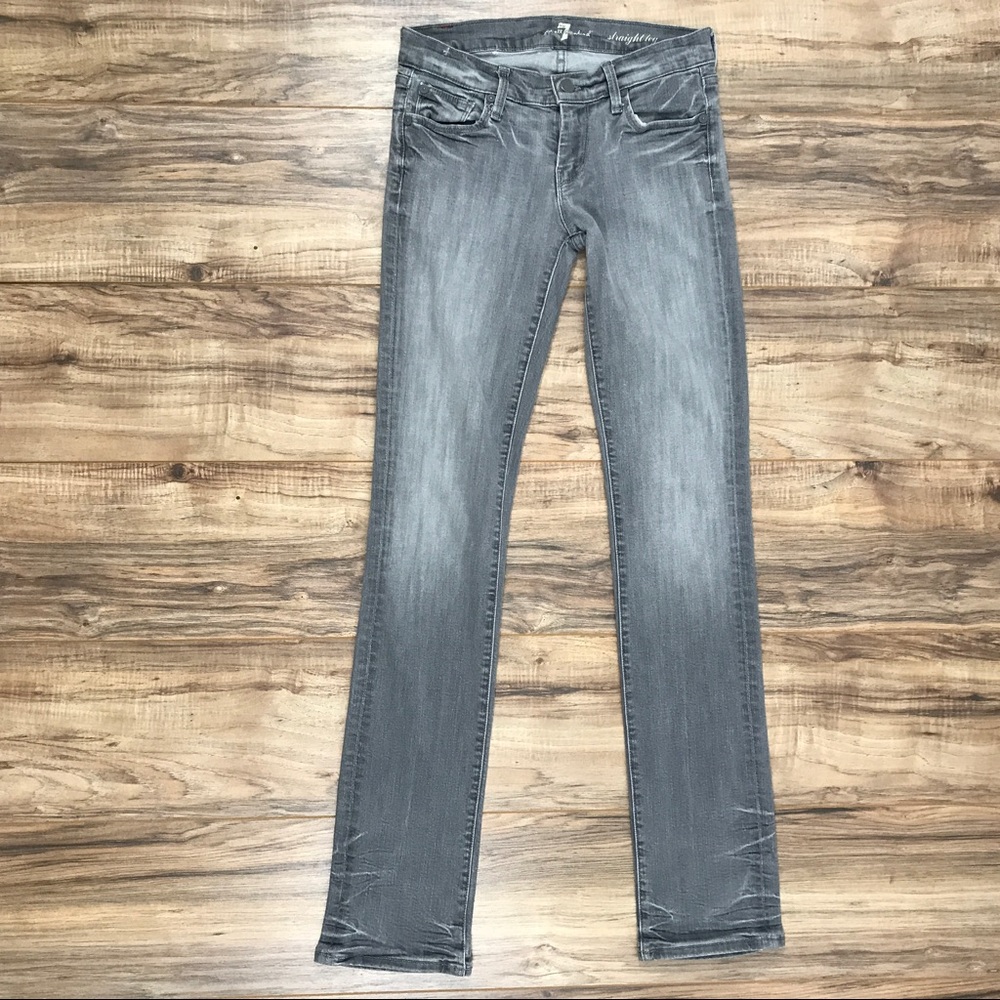 Women's gray 7 for all mankind straight leg jeans